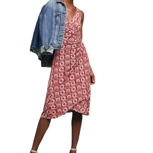 Anthropologie Dresses & Skirts - Anthropologie Maeve Yvette Ruched Wrap Dress Size XS
